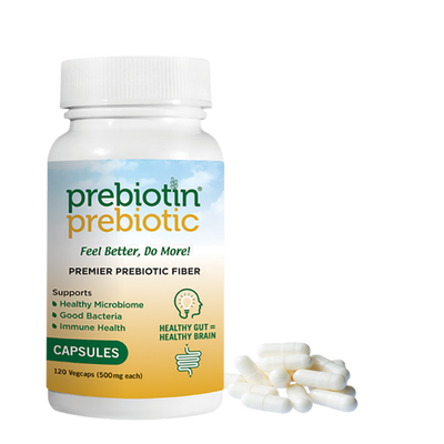 Prebiotin Prebiotic Capsules bottle and capsules