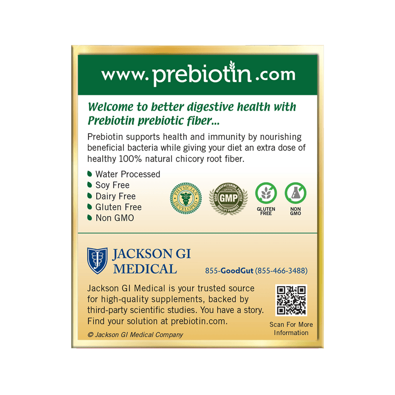 Prebiotin Prebiotic Capsules label side 2